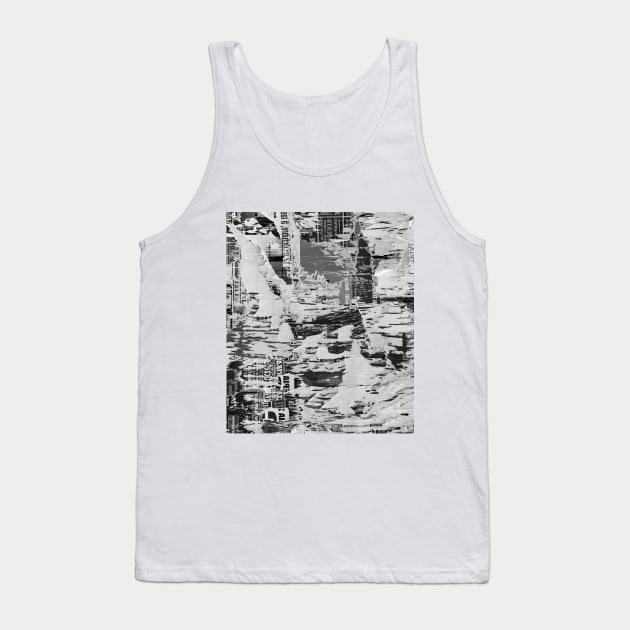 Street Paper collage background Tank Top by Full Moon